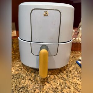 Home Kitchen Light Blue and Gold Air Fryer